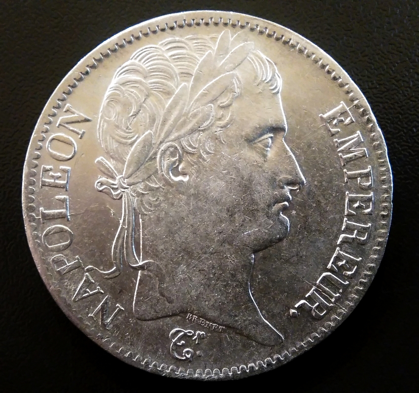 Pièce argent 5 francs  Napoléon 1er tête laurée 1812 MA Marseille