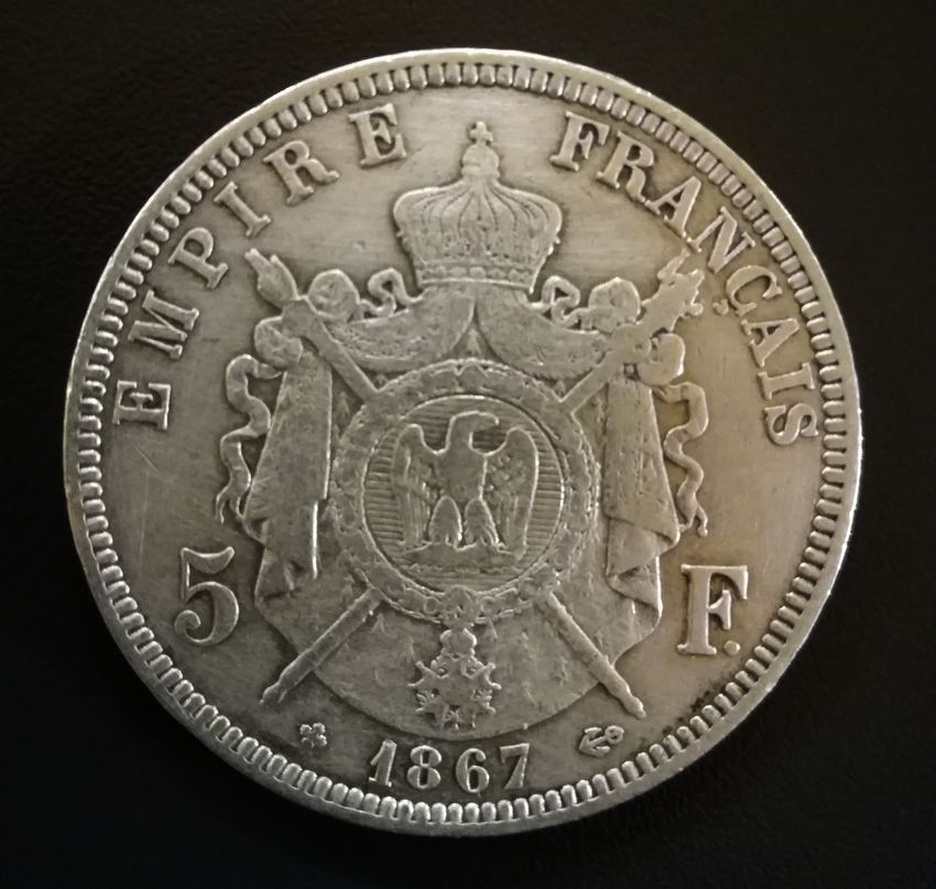 Pièce 5 Francs Napoléon 3 1867 Valeur
